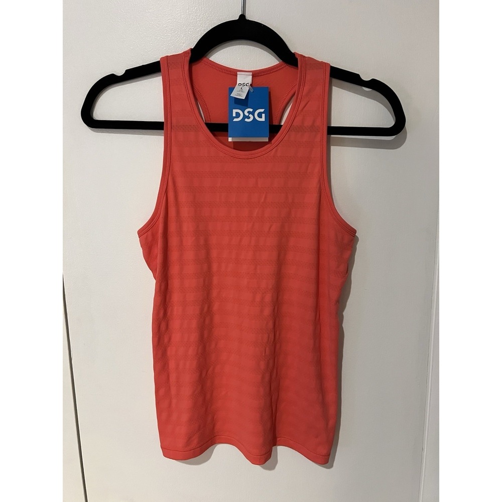 DSG Girls Movement Seamless Mesh Tank Top Cabana Coral Size Large Youth‎